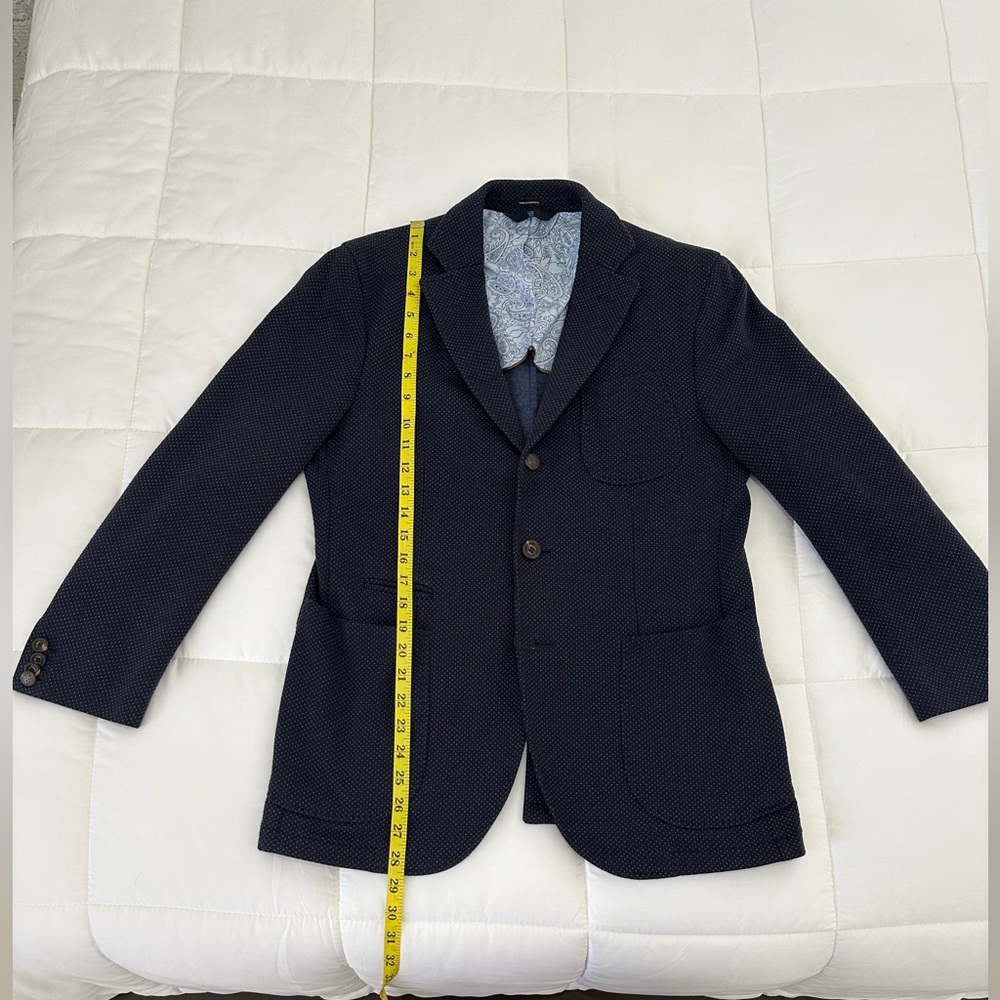 Massimo Dutti Ultimate Sport Jacket, Blue with faint gray wings-pattern 38R